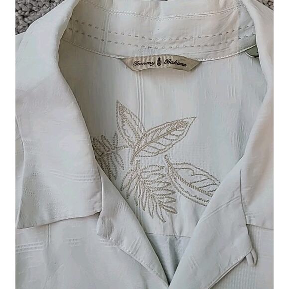 Tommy Bahama Pure Silk Camp Shirt – Ivory Textured Floral – Men’s XXL – GUC - Picture 6 of 8
